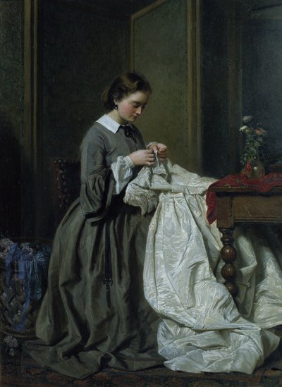 The Seamstress by Charles Baugniet